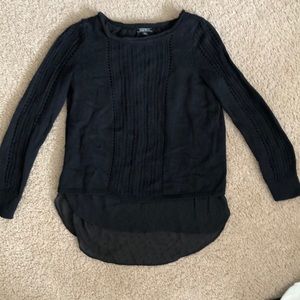 Lucky sweater with blouse underlay